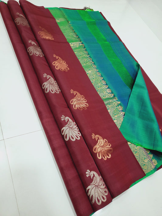 Single Warp Soft Silk Sarees 042