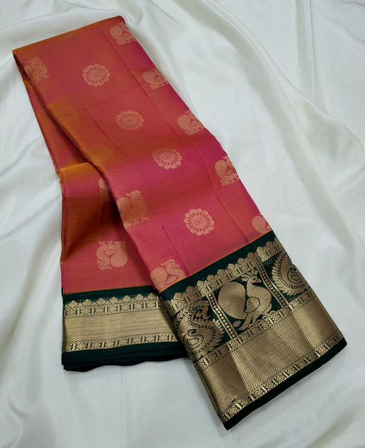 Samuthrika Silk Sarees Rust Orange Colour