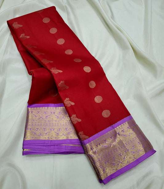 Samuthrika Silk Saree Red Colour